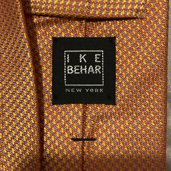 IKE BEHAR New York Red/Orange Wide Neck tie - Picture 2 of 2